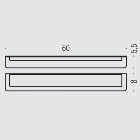 Colombo Over Полотенцедержатель 60 см, цвет: матовая сталь, артикул B7011.SS
