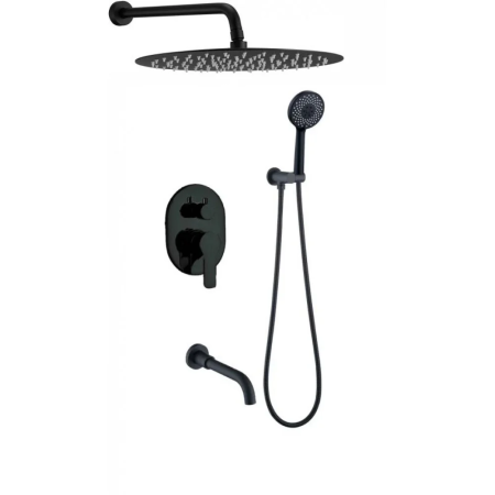 Душевой комплект BERGES VENTAS 3R BLACK, черный матовый, артикул 073008