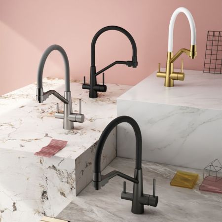 Смеситель для кухни с подключением фильтра Splenka S71.62.05, сатин