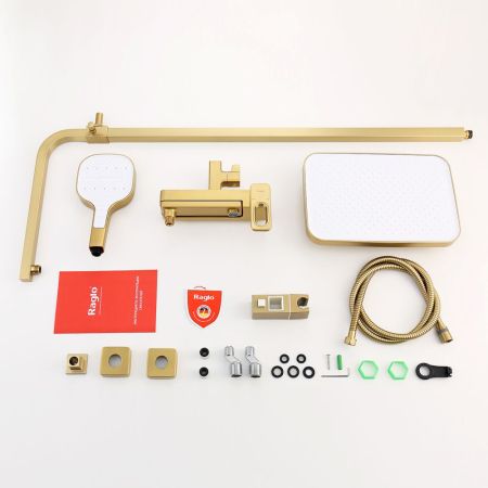 Душевая система Raglo R51.24.03, сатин золотой
