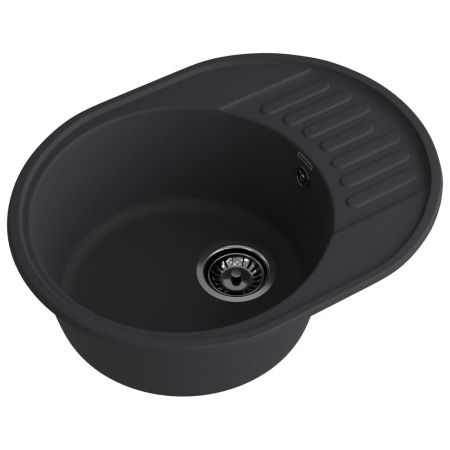 Кухонная мойка GranFest QUARZ 58, черный, артикул 58 черный