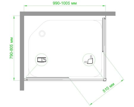 Душевой уголок Royal Bath RB HPD-T-ST 100х80х200 (прозрачное), артикул RB8100HPD-T-ST