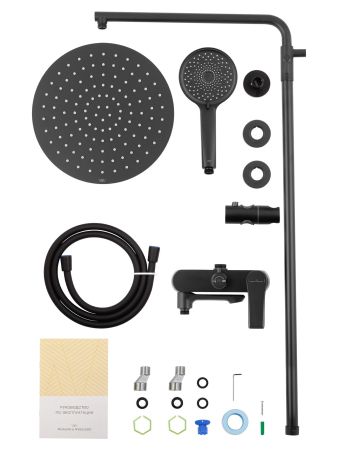 Душевая система WONZON & WOGHAND BRILLIANT, Черный матовый (WW-88047079-MB), артикул WW-88047079-MB