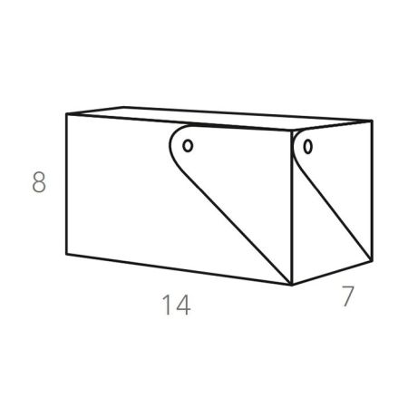 Colombo Adj Коробочка MIU для чайных пакетов, 7x14H8 см , цвет: серый/черный, артикул BADJ050-0301