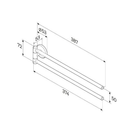A85A32622 X-Joy, Двойная вешалка-вертушка для полотенец черный, артикул A85A32622
