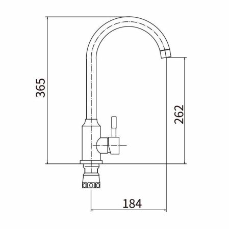 Смеситель для кухни FASHUN A54009, сатин