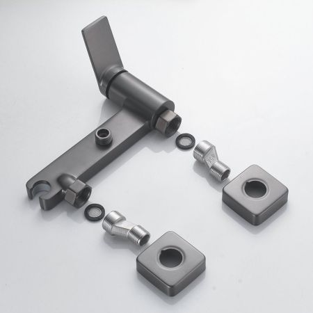 Гигиенический душ со смесителем Shevanik S4105T-1, оружейная сталь