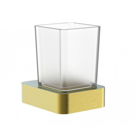 Стакан для зубных щеток с держателем WONZON & WOGHAND LOTTE, Брашированное золото (WW-8321-BG), артикул WW-8321-BG