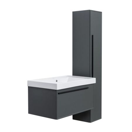 Тумба под раковину подвесная La Fenice Elba FNC-01-ELB-G-80, серо-зеленая, артикул FNC-01-ELB-G-80