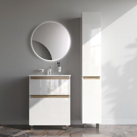 M85AFSX0652WG X-Joy, База под раковину, напольная, 65 см, 2 ящика, белый глянец, артикул M85AFSX0652WG