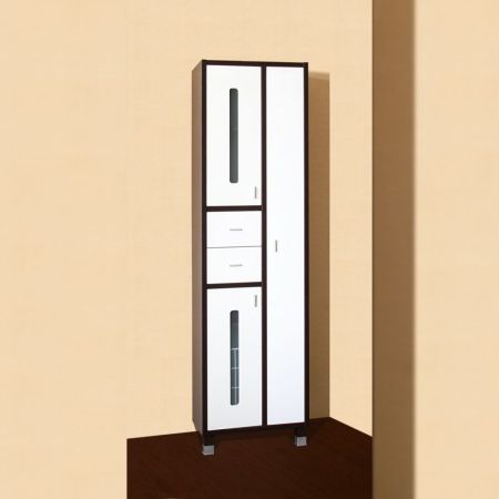 Пенал Бриклаер БАЛИ 57 см, венге/белый, артикул 4627125412417