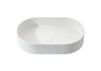 Zenon Esla, накладная раковина закругленной формы, 58,5х36,3х11,2 см, цвет белый матовый