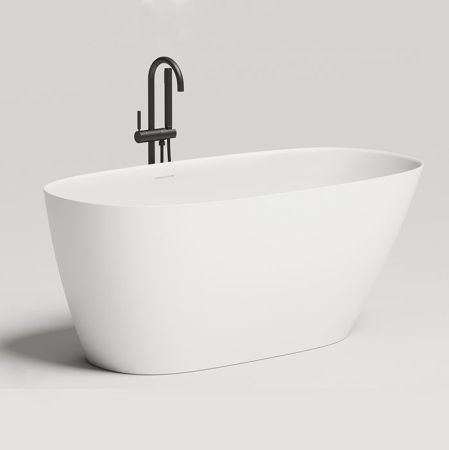 Salini SOFIA Ванна отдельностоящая 1500x750x605мм, донный клапан "Up&Down", сифон,  слив-перелив, мат-л: S-Stone, матовый , белый. Фурнитура: белая, артикул 102528M