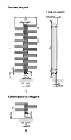 Водяной полотенцесушитель Zehnder Yucca YS-180-080 Белый, артикул YS-180-080 RAL 9016