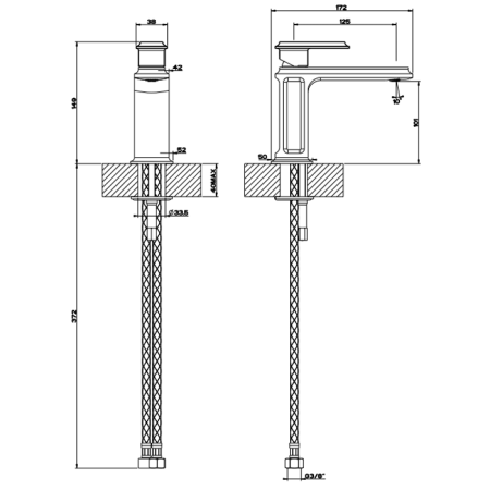 Gessi Eleganza Смеситель для раковины на 1 отверстие, без донного клапана, цвет: хром, артикул 46002#031