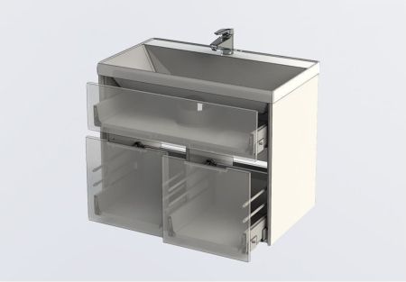 Тумба с раковиной Aquanet Латина 80 белый, артикул 00212836