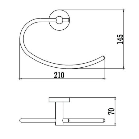 Полотенцедержатель Savol S-008760, хром, артикул S-008760