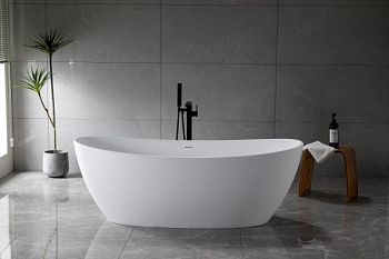 Ванна из искусственного камня Solid Surface 1800x850x635, BELBAGNO BB-UNIQUE-180-85-64-SSB
