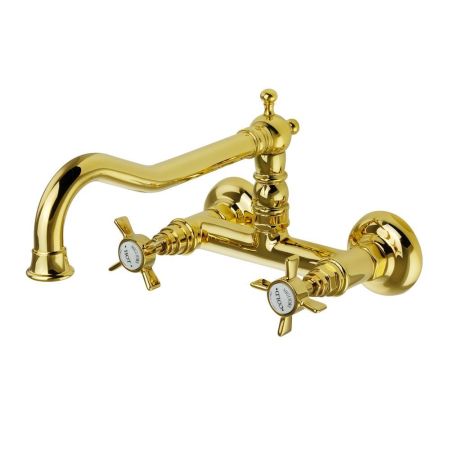 CUCINA PRINCETON Смеситель для кухни настенный, золото, артикул 18280