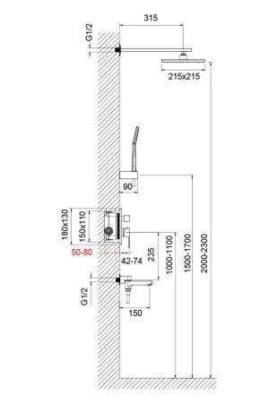 Душевая система встроенная Timo Selene SX-3069/17SM золото матовое, артикул SX-3069/17SM