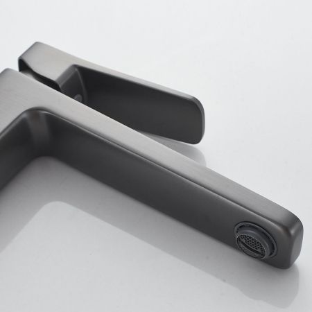 Смеситель для раковины высокий  Raffine F1199T, оружейная сталь