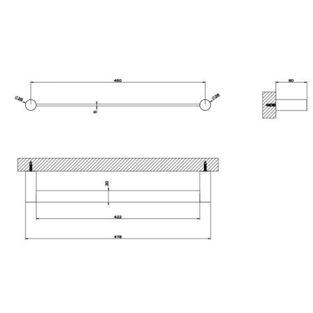GESSI 316 Полотенцедержатель, 45 см, цвет: steel brushed GESSI 316 Полотенцедержатель, 45 см, цвет: steel brushed