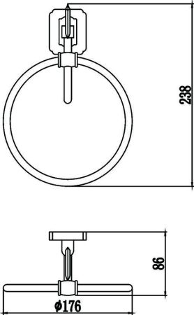 Полотенцедержатель Savol S-006460, бронза, артикул S-006460