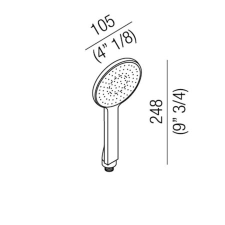Agape Al dente Ручной душ, без шланга, ø 10,5см, цвет: хром, артикул CRUB1102R