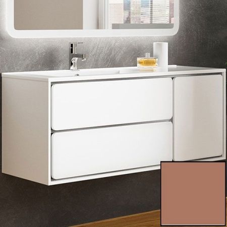 Тумба с раковиной SanVit Бруно-2 120 L kbruno2120 в цвете Ral подвесная Капучино, артикул kbruno2120