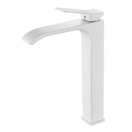 Смеситель для раковины высокий Shevanik S4011C, белый