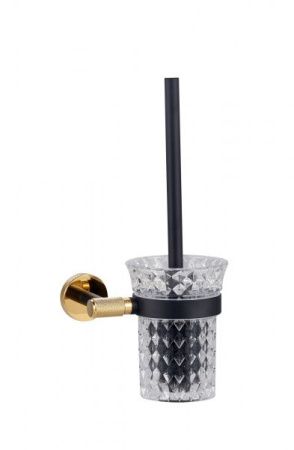 Туалетный ершик в комплекте WONZON & WOGHAND MAJESTIC, Черный/Золото (WW-9229)