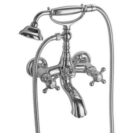 FIMA|Carlo Frattini Elizabeth Смеситель для ванны внешнего монтажа, с душевым комплектом, цвет хром, артикул F5084CR