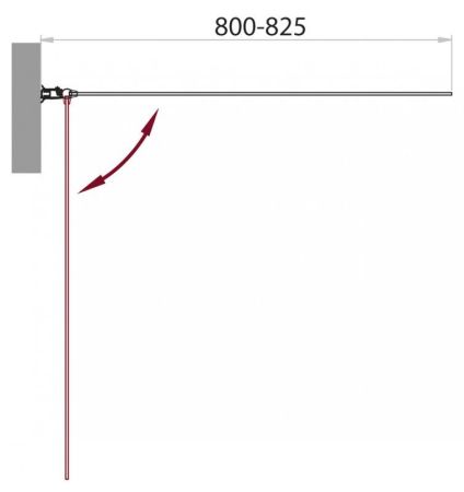 Душевая шторка на ванну BELBAGNO SELA-V-1, артикул SELA-V-1-80/140-Ch-Cr-R