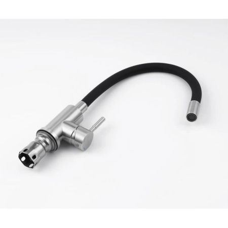 Смеситель для кухни с гибким изливом Knotlor SS-02, сатин