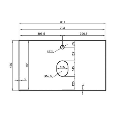 Столешница La Fenice Granite Black Olive Light Lappato Terra 80 см, черная, артикул FNC-VS03-TER-80