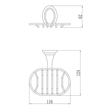 Мыльница Savol S-003132, хром, артикул S-003132