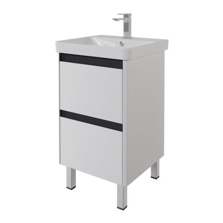 Тумба с раковиной подвесная/напольная Dreja Luxury Plus 50 см, белый, артикул 99.2027-com