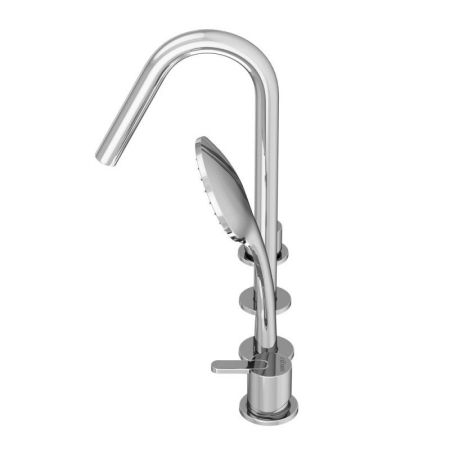 Смеситель на борт ванны LEAF-BVDM4, артикул LEAF-BVDM4-PS