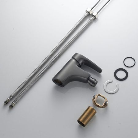 Смеситель для биде Shevanik S5007T, оружейная сталь