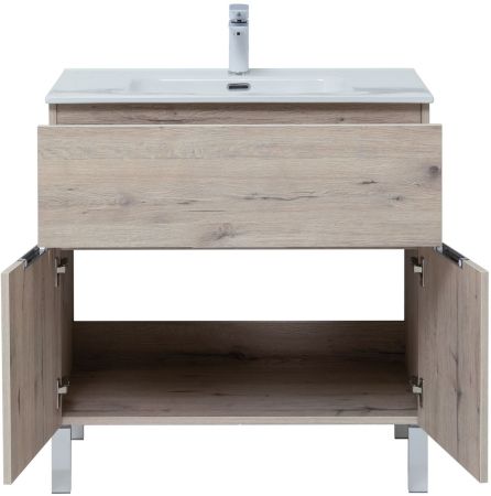 Мебель для ванной Aquanet Алвита New 80 1 ящик, 2 дверцы, дуб веллингтон белый, артикул 00274217