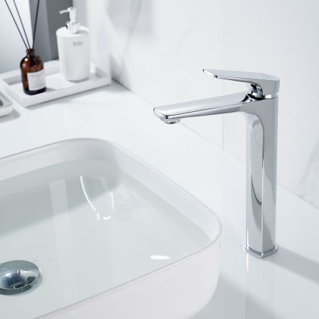 Смеситель для раковины высокий Shevanik S4211, хром, артикул S4211