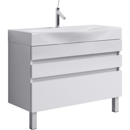 Тумба под раковину Aqwella 5 Stars Бергамо 100 Ber.01.10/n/W Белая, артикул Ber.01.10/n/W