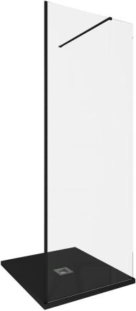 Душевая перегородка Allen Brau Infinity 1 80 3.21003.BBA черный браш, артикул 3.21003.BBA