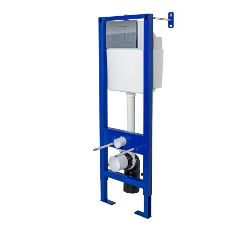 Комплект BERGES для монтажа подвесного унитаза GAMMA: инсталляция АТОМ410, кнопка хром, унитаз  с сиденьем  микролифт, быстросъем, артикул 042429