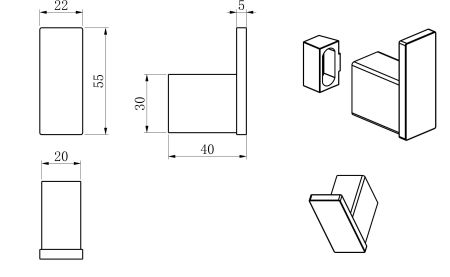 Крючок для ванной WONZON & WOGHAND, Хром (WW-V2301-CR)