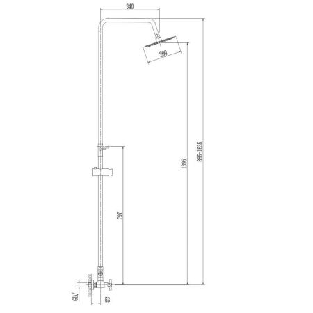 Душевая система Haiba HB24808, сталь, артикул HB24808