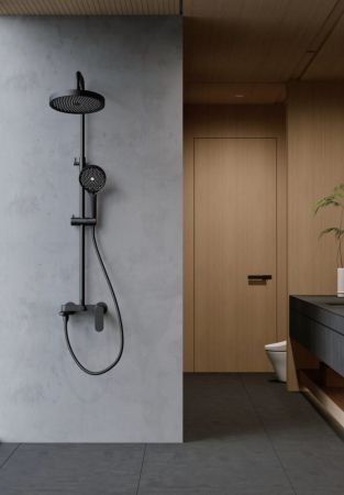 Душевая система BELZ B24713-7, черный, артикул B24713-7