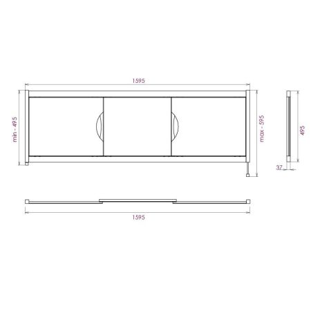 Экран под ванну Onika Лагуна 160 белый