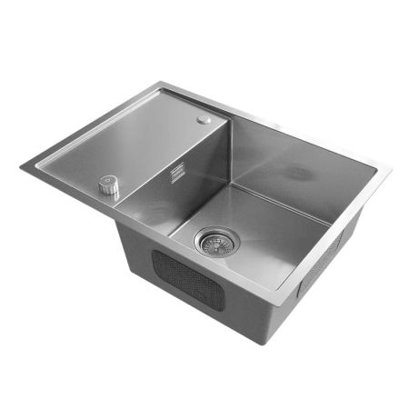 Кухонная мойка Ulgran Steel 680x500, брашированная сталь, артикул US 680-001