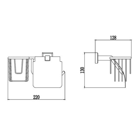 Держатель для туалетной бумаги и освежителя Savol S-R09551, хром, артикул S-R09551